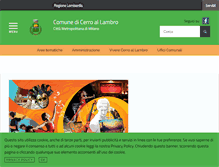 Tablet Screenshot of comune.cerroallambro.mi.it